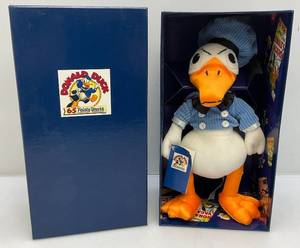 lot 3 image: 1999 Disney Store 65th Anniversary 65 Feisty Years DONALD DUCK Plush In Original Box (New Old Stock)