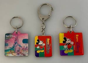 lot 17 image: VintageHard To Find Collectible ERO Disney Disneyland & Mickey Mouse Keychains