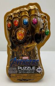 lot 18 image: Collectible Avengers Infinity Gauntlet Puzzle With Gem 48 Piece (New Old Stock)