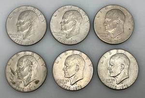 lot 40 image: 1776-1976 D Bicentennial Eisenhower One Dollar Coins