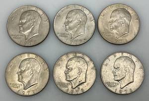 lot 43 image: 1978 D Eisenhower One Dollar Coins