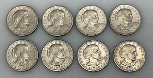 lot 48 image: 1980 D Susan B Anthony One Dollar Coins