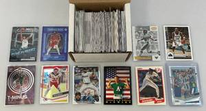 lot 100 image: Misc. Unsorted Sports Cards Some With Protective Sleeves