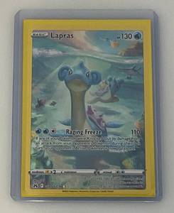 lot 114 image: Pokemon LAPRAS Full Art 2023 Crown Zenith Double Sleeved