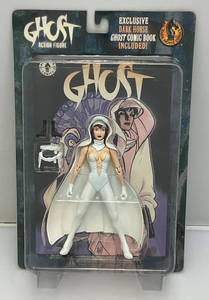 lot 183 image: Vintage Dark Horse Comics GHOST Action Figure With Exclusive Comic Book Included (New Old Stock)