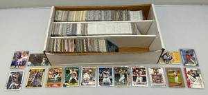 lot 218 image: Large Box Of Misc. Unsorted Sports Cards Some With Protective Sleeves