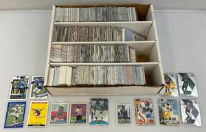 lot 221 image: Large Box Of Misc. Unsorted Sports Cards Some With Protective Sleeves