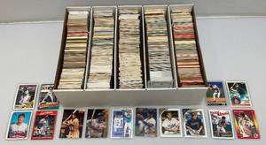 lot 228 image: Large Box Of Misc. Unsorted Sports Cards Some With Protective Sleeves