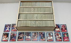 lot 230 image: Large Box Of Misc. Unsorted Baseball Cards Some With Protective Sleeves