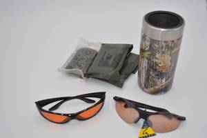 lot 124 image: Sunglasses, Bottle koozie, and Field Bandages