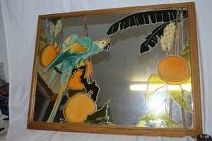 lot 323 image: Stained Glass type Mirror