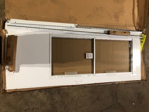 lot 16 image: Andersen 400 Series 32 in. x 80 in. White Universal 34 Light Retractable Aluminum Storm Door  Customer Returns See Pictures