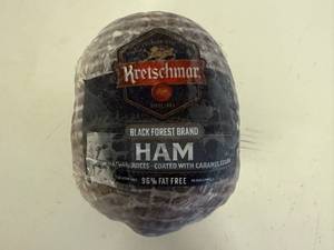 lot 130 image: G. K. Kretchmar Black Forest Brand HamApprox 6-8lbs-Boneless -Ready for carving