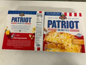 lot 30 image: 2x Brew Pub Patriot Thin Crust Cheese Pizza