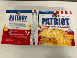 lot 31 image: 2x Brew Pub Patriot Thin Crust Cheese Pizza