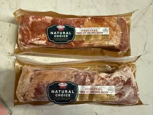 lot 59 image: EE. 2x 1lb Hormel Natural Thick Cut Bacon