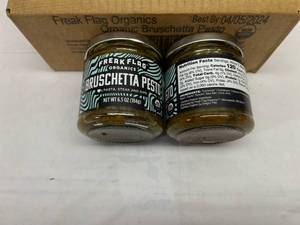 lot 396 image: MM. 6x 6.5oz Organic Bruschetta Pesto-Freaky Flag Organics
