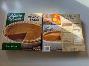 CC. 2x Marie Callender's Pumpkin Pie