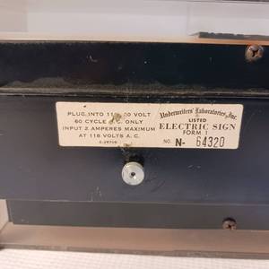 Anheuser-Busch Electric Budweiser Lighted Clock  Sign