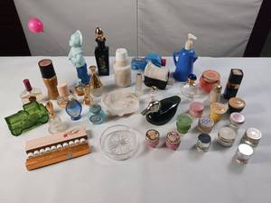 lot 41 image: Vintage Avon � Full & Empty Perfume bottles � Glass cosmetic containers