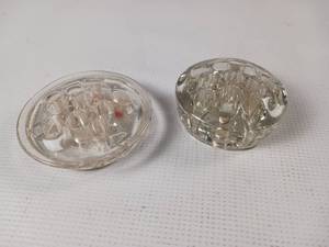 lot 45 image: Glass floral frogs - Vintage glass  2 pieces