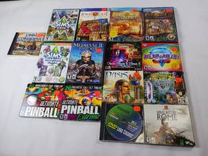 lot 55 image: PC Video Games Large Lot � Bejeweled Pinball Sims Final Conquest Mystery of Treasure Island and more
