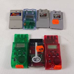 lot 115 image: Sony PlayStation memory card 2x - Memory card Plus - Playback - and wireless control base � Mad Catz - 7 PCs lot total