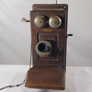 lot 11 image: Western Electric Authentic (Heavy) Antique Wall Phone
