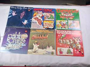 lot 157 image: Lot of Vintage Vinyl LPs - Holiday Theme - Cosmos Factory CCR - Frosty - Olivias Greatest