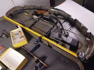 lot 158 image: Bow with Case and Hunting Arrows