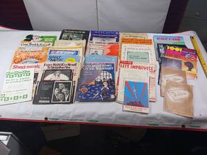 lot 159 image: Large Lot of Sheet Music - Boots and Saddle - Lots of Vintage - Mickey Mouse - Conway Twitty