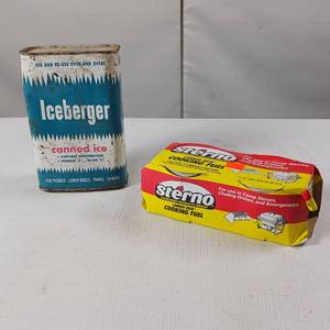 lot 177 image: Fire and Ice Vintage Iceberger Tine and Sterno