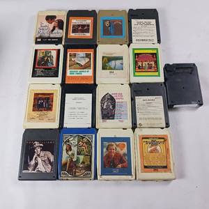 lot 183 image: Collection of Vintage 8 track tapes - country and Partridge Family