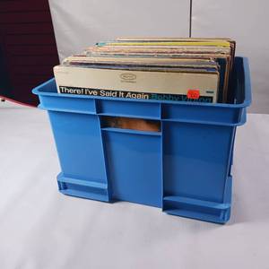 lot 184 image: Large lot of Vintage LP in Omni Box - Approximately 70 total
