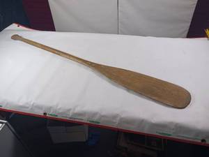 lot 187 image: Authentic Wooden Boat Paddle 53 inches long
