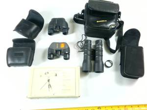 lot 249 image: Lot of Binoculars with cases Plus a Laser Level