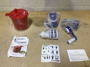 lot 424 image: Kitchen HQ Speed Drum Grater & Salad Spinner