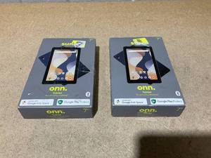 lot 204 image: LOT OF 2 onn 7 Tablet, 32GB, (2024 Model) - Indigo (Not Functioning)