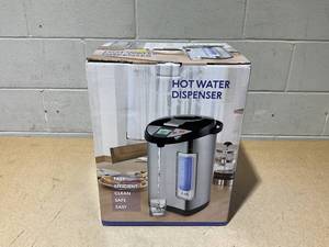 lot 212 image: COSTWAY Instant Electric Hot Water Boiler and Warmer, 5-Liter LCD Water Pot with 5 Stage Temperature Settings, Safety Lock to Prevent Spillage, Stainless Steel Hot Water Dispenser