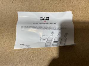 lot 222 image: Kuhn Rikon Set of 3 Nesting Double Edge Slicer & Grater Set