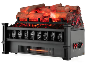 lot 79 image: Dimakai 20-in W Black Free standing Fan-forced Corner or flat wall Electric Fireplace