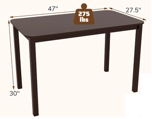 lot 80 image: Costway Dining Table with Wide Tabletop