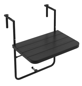 lot 360 image: Costway Folding Hanging Table Outdoor Railing Table with 3-Level Adjustable Height