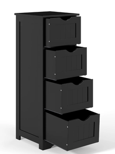 lot 361 image: Tangkula Bathroom Floor Cabinet, Tower Storage Cabinet with Anti-Tipping Device
