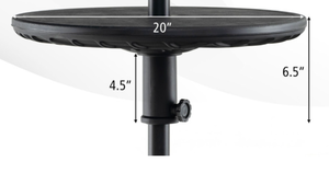 lot 362 image: Costway 20 Inches Outdoor Adjustable Umbrella Table with 1.5 Inches Umbrella Hole (Minor Transit Damage)