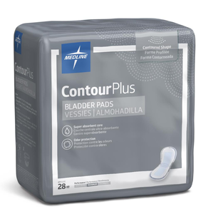 lot 368 image: Medline ContourPlus Bladder Control Pads 5 Packs of 28 1 Pack Of 24 (Total 164 Pads)