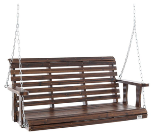 lot 409 image: VEVOR - Wooden Porch Swing 4.5 ft, Patio bench swing for Courtyard & Garden, Upgraded 880 lbs Strong Load Capacity