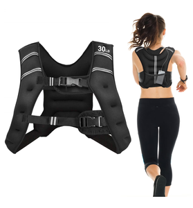 lot 417 image: Costway 30LBS Workout Weighted Vest WMesh Bag Adjustable Buckle Sports Fitness Training