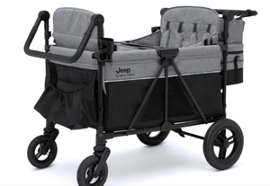 lot 302 image: Jeep Wrangler Deluxe 4 Seater Stroller Wagon with Cooler Bag