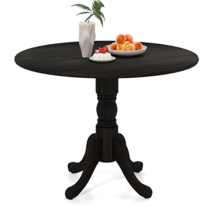 lot 303 image: Wooden Dining Table with Round Tabletop and Trestle Legs USED